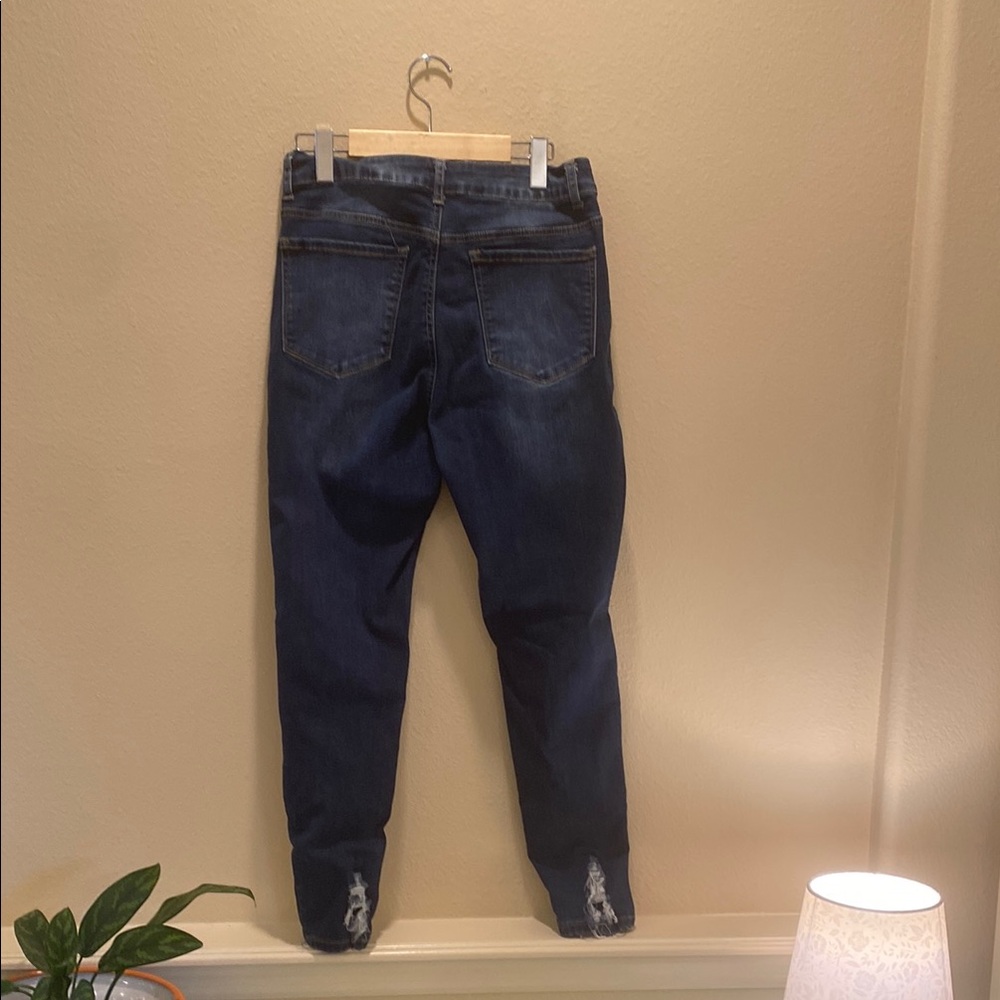 Blue Skinny Distressed Jeans JR 13 or Women 31 - Picture 3 of 4